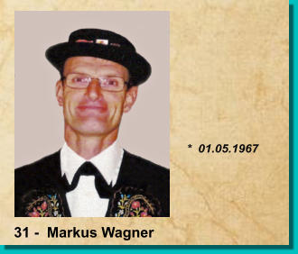 *  01.05.1967 31 -  Markus Wagner