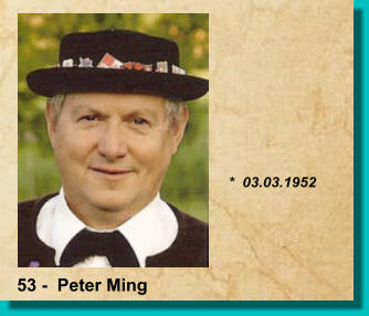 *  03.03.1952 53 -  Peter Ming